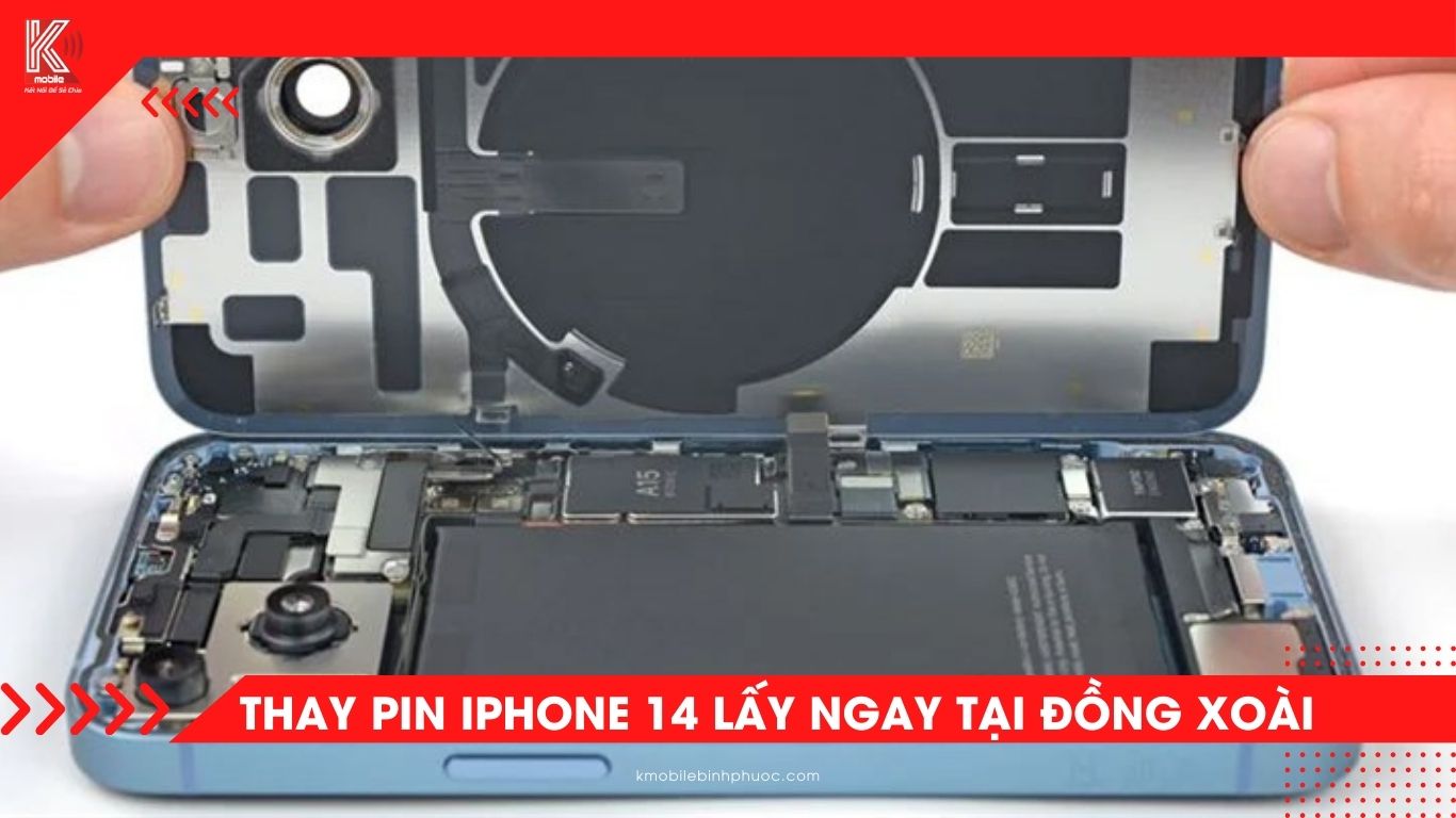 Thay pin iPhone 14 tại Đồng Xoài – Lấy liền, bảo hành dài tại Kmobile Bình Phước