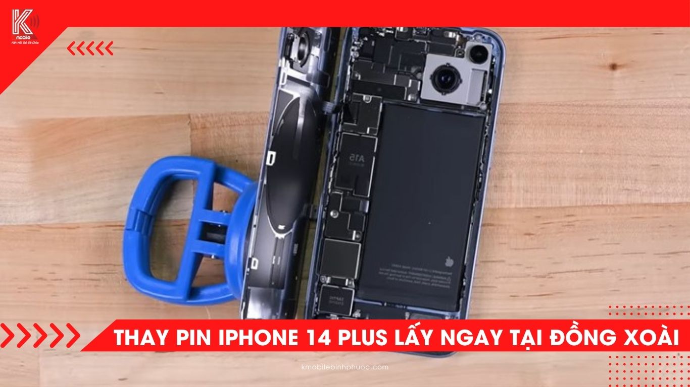 Thay pin iPhone 14 Plus tại Đồng Xoài – Chính hãng, lấy liền tại Kmobile Bình Phước