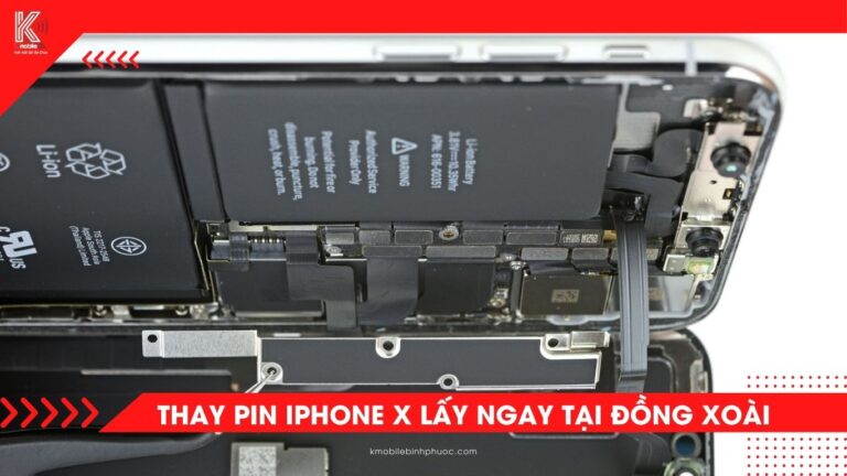 Thay pin iPhone X tại Đồng Xoài – Dịch vụ chính hãng, lấy liền tại Kmobile Bình Phước