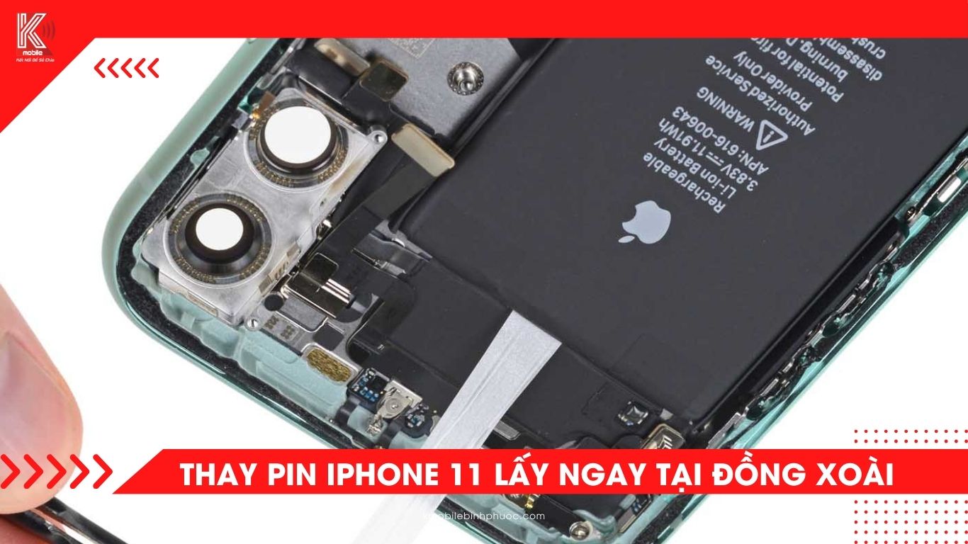 Thay pin iPhone 11 tại Đồng Xoài – Chính hãng, bảo hành dài hạn tại Kmobile Bình Phước