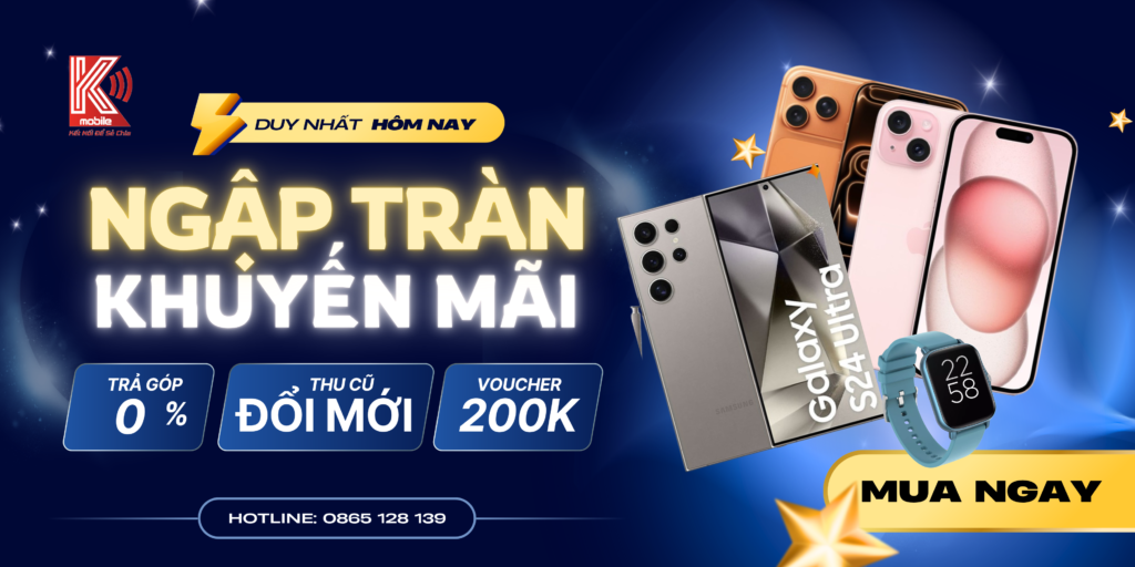 Kmobile Bình Phước – Cửa hàng bán lẻ iPhone, Samsung và dịch vụ sửa chữa điện thoại uy tín tại Đồng Xoài, Bình Phước. 📱