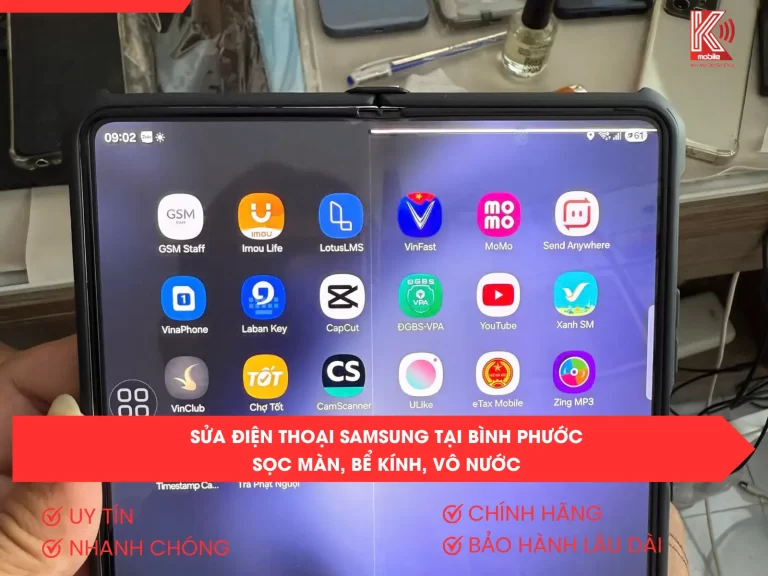 Sửa Điện Thoại Samsung Tại Bình Phước – Sọc Màn, Bể Kính, Vô Nước